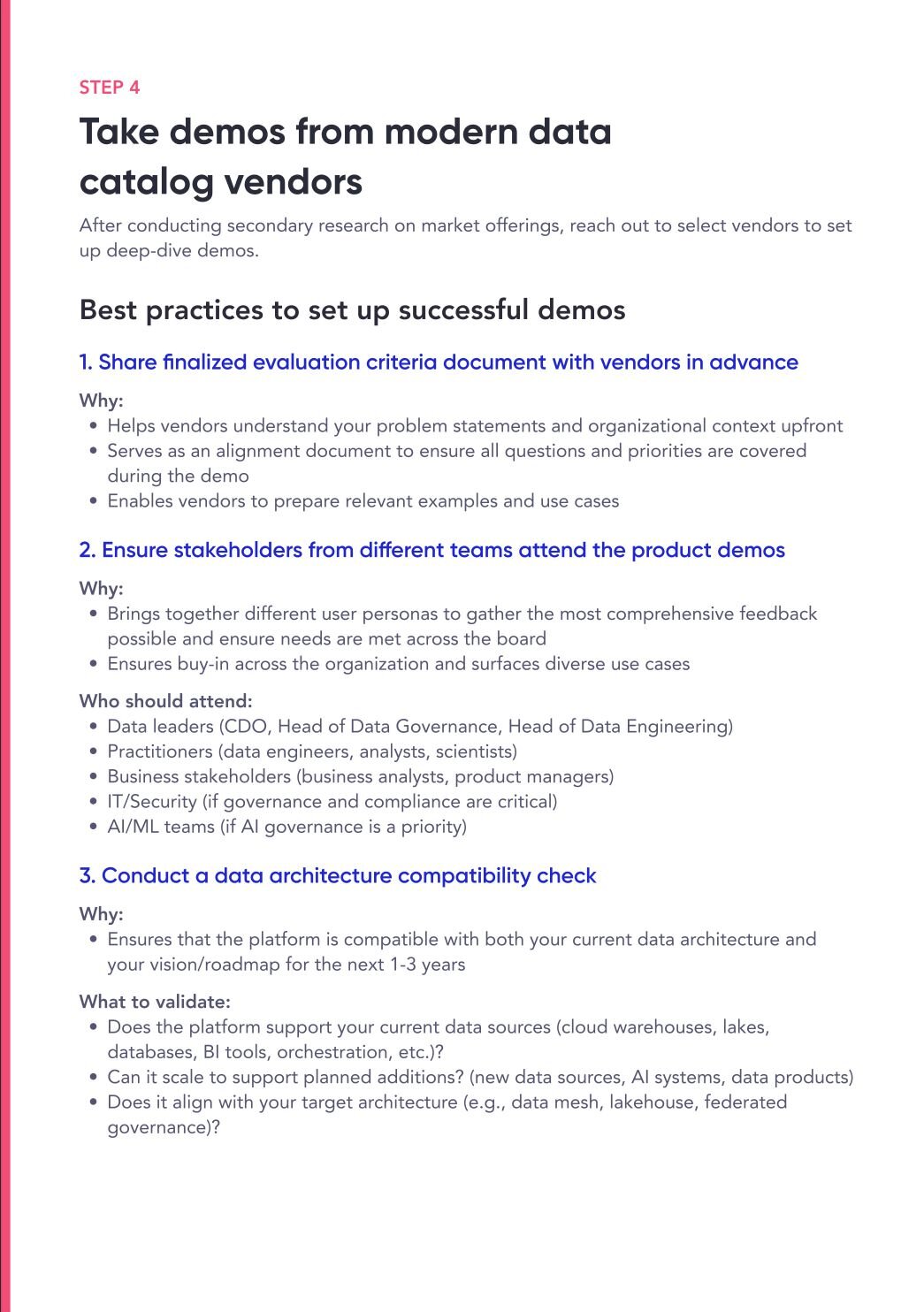 Take demos from modern data catalog vendors