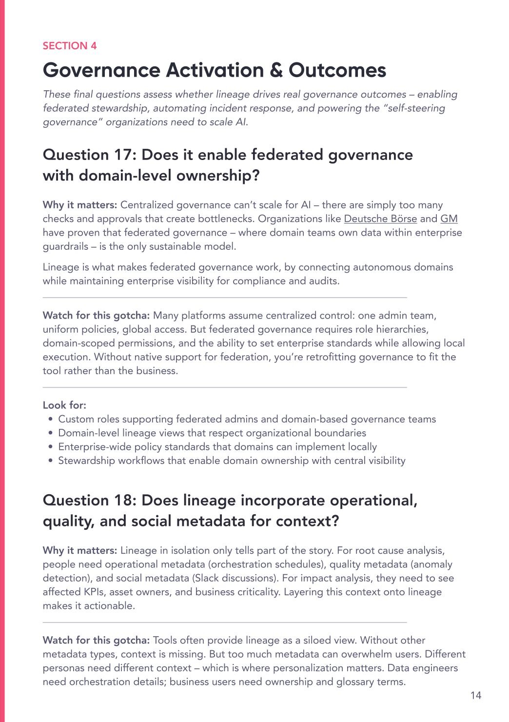 Governance Activation & Outcomes