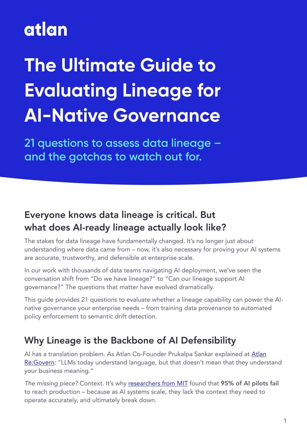 The Ultimate Guide to Evaluating Data Lineage for AI-Native Governance