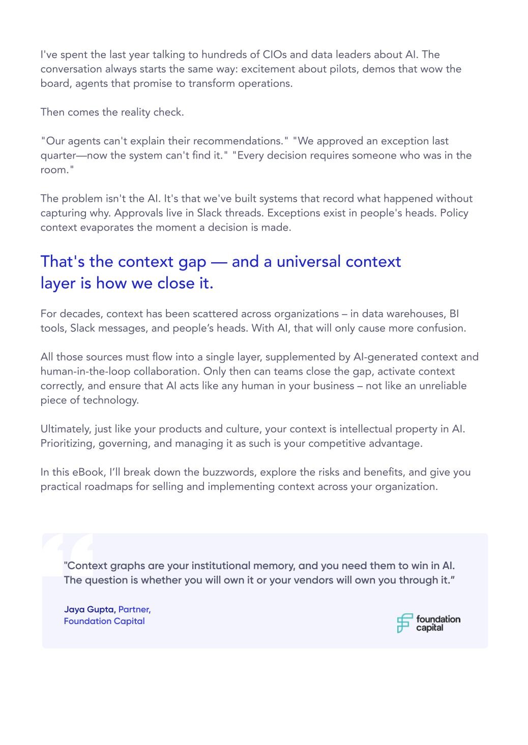 An intro to the context gap