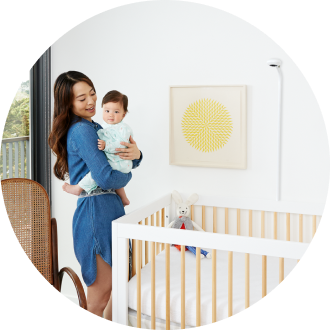 crib and Nanit baby monitor