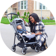 Baby in Bugaboo Stroller