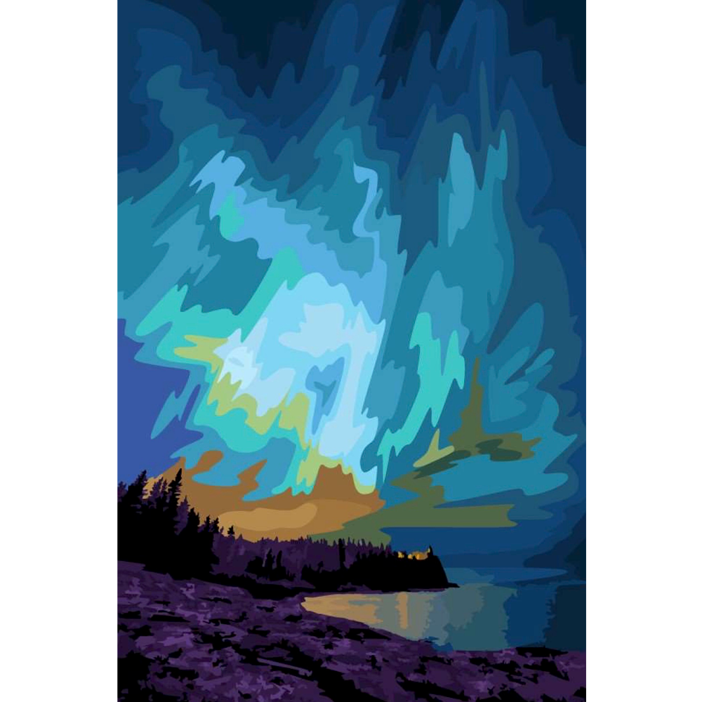 Aurora, Split Rock - 24x16