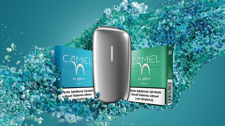 Camel krabičky Green a Teal so strieborným zariadením Ploom X