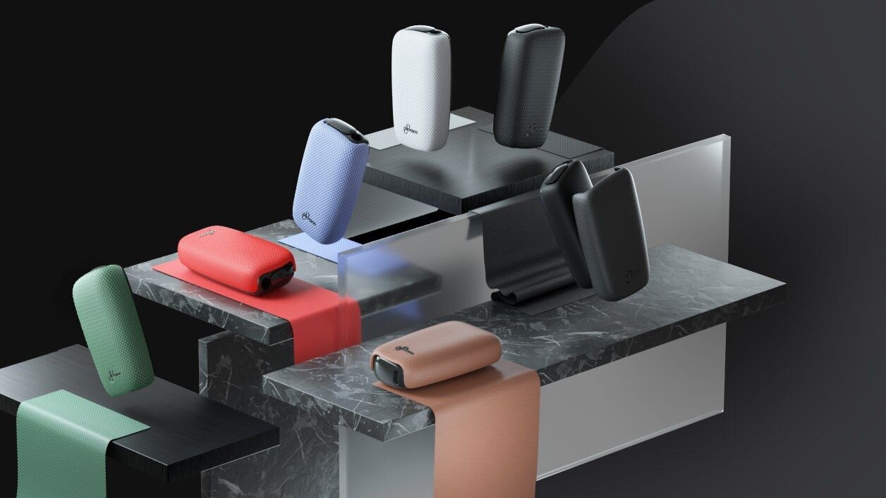 Ploom X barevné látkové zadní kryty, konkrétně černé, modré, zelené, šedé a červené barvě