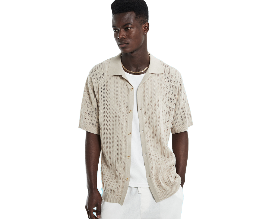 Men’s Bowler Knit Short Sleeve Shirt by Rollas