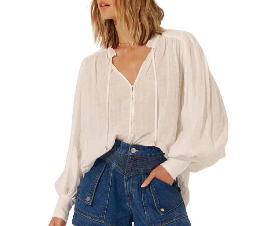 Kivari Arabella Blouse in Ivory