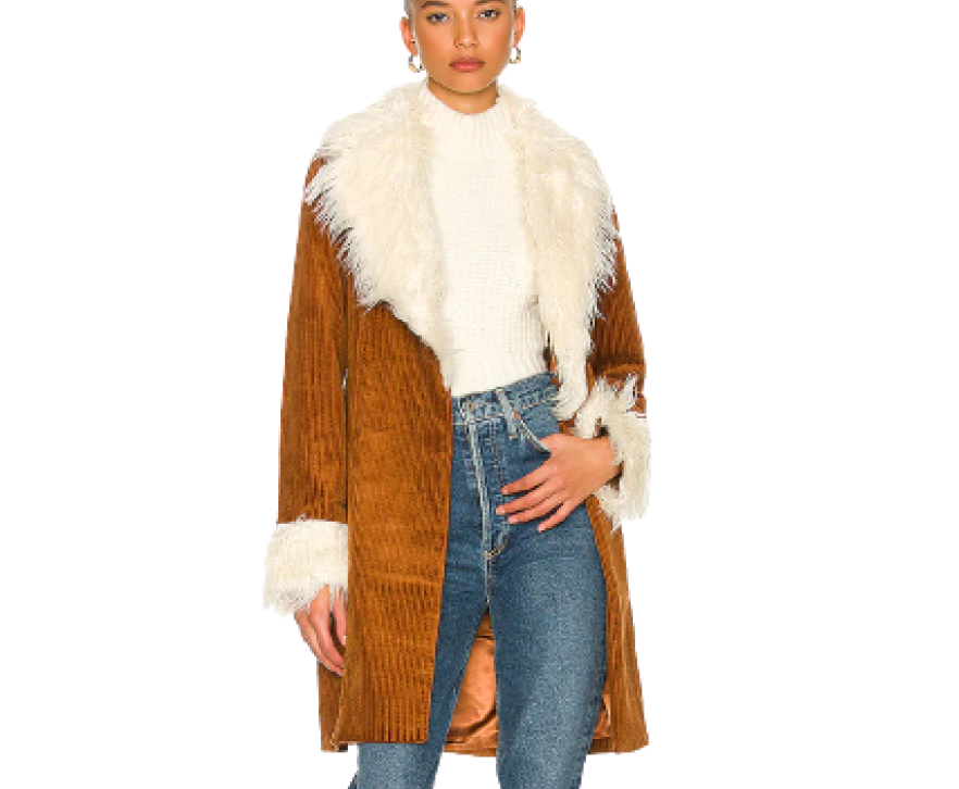 Show Me Your Mumu Penny Lane Coat in Sienna Corduroy