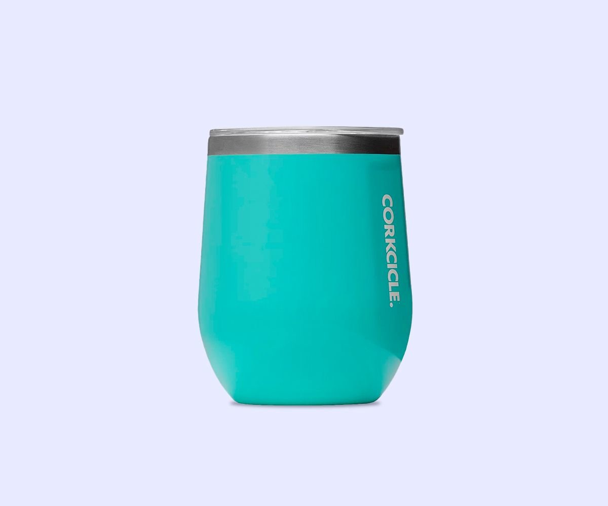 CORKCIRCLE Insulated Stainless Steel Stemless Classic in Turquoise