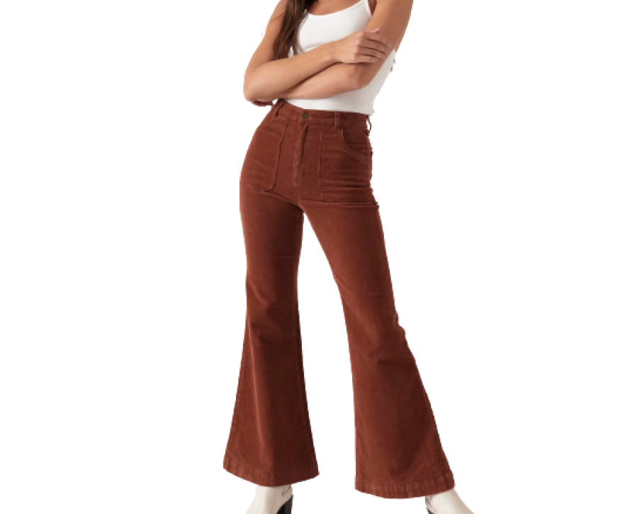 Rollas Eastcoast Flare in Chestnut Cord