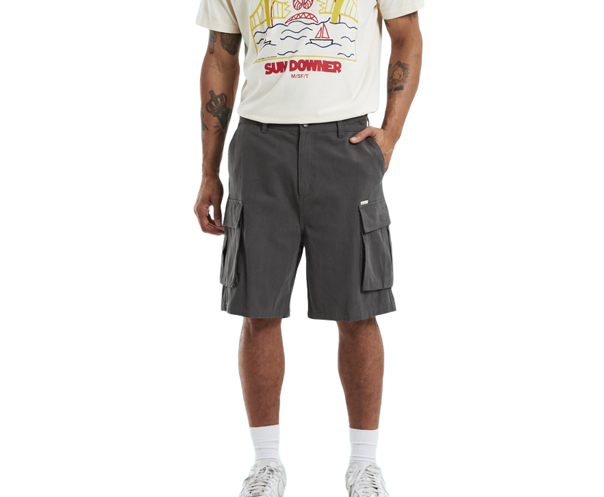 Men’s Green Onions Cargo Shorts Coal by MisFit