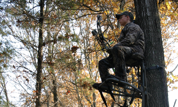 Man with hunting equipment
