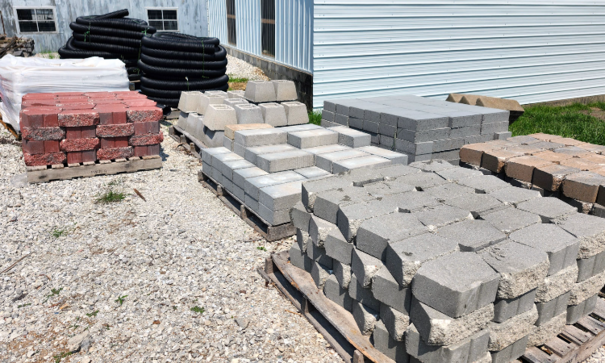 Pavers aligned
