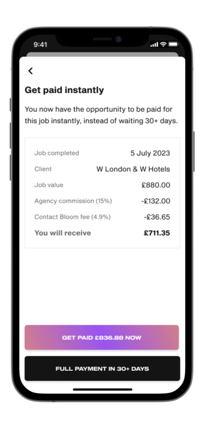 Contact Bloom for freelance creatives: get paid on time, and stop chasing payments