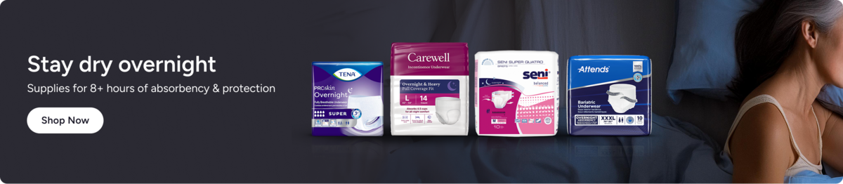 Incontinence product promotional banner 