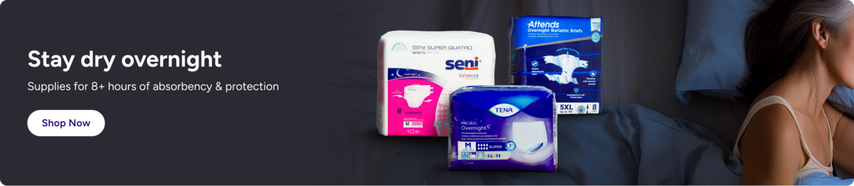 Incontinence product promotional banner 