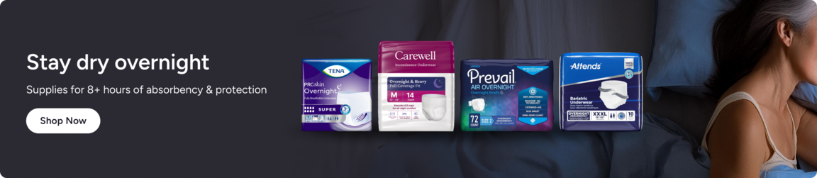 Incontinence product promotional banner 