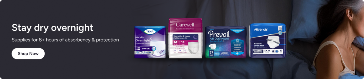 Incontinence product promotional banner 