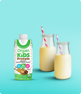 Pediasure beverage shown in two glasses with straws