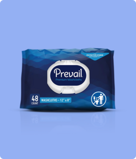 Prevail adult wipes shown in package