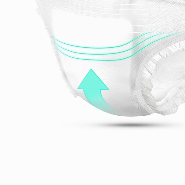 Image showing Carewell diaper anti-sagging property. 