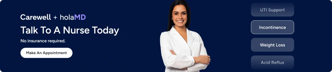 Incontinence product promotional banner 