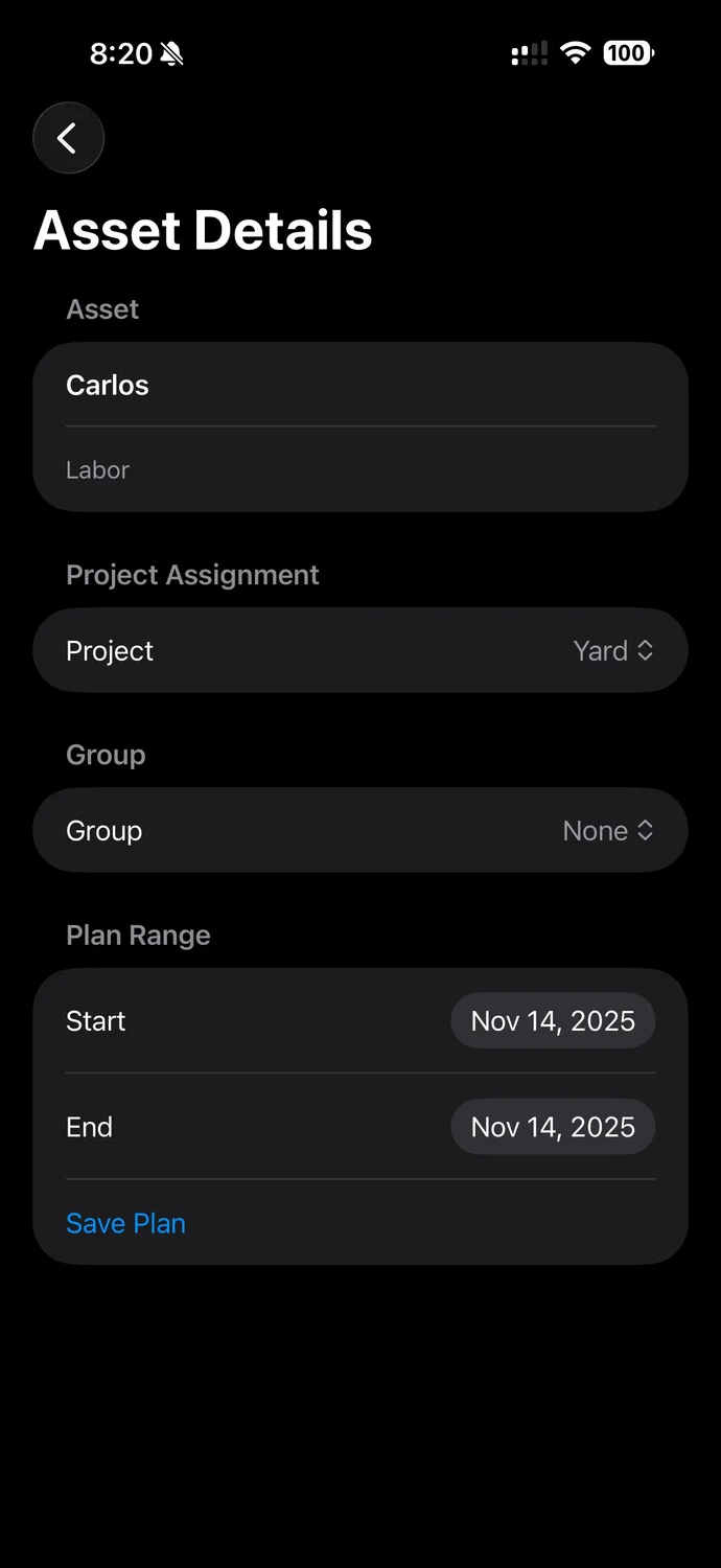 Site Shuffle Mobile - Labor Details