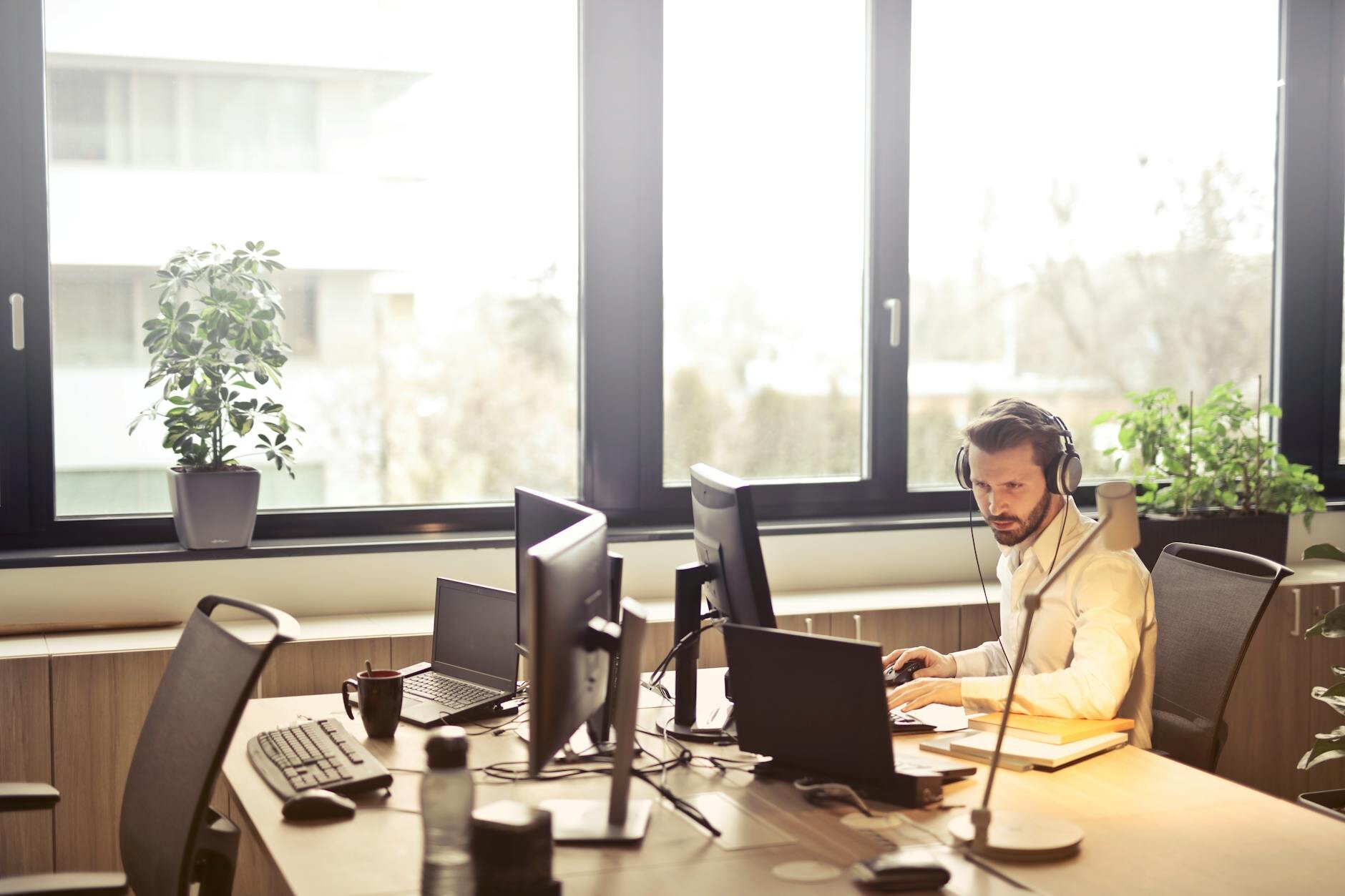 Man working new job