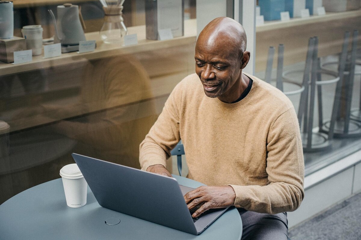 Man looking into life settlement