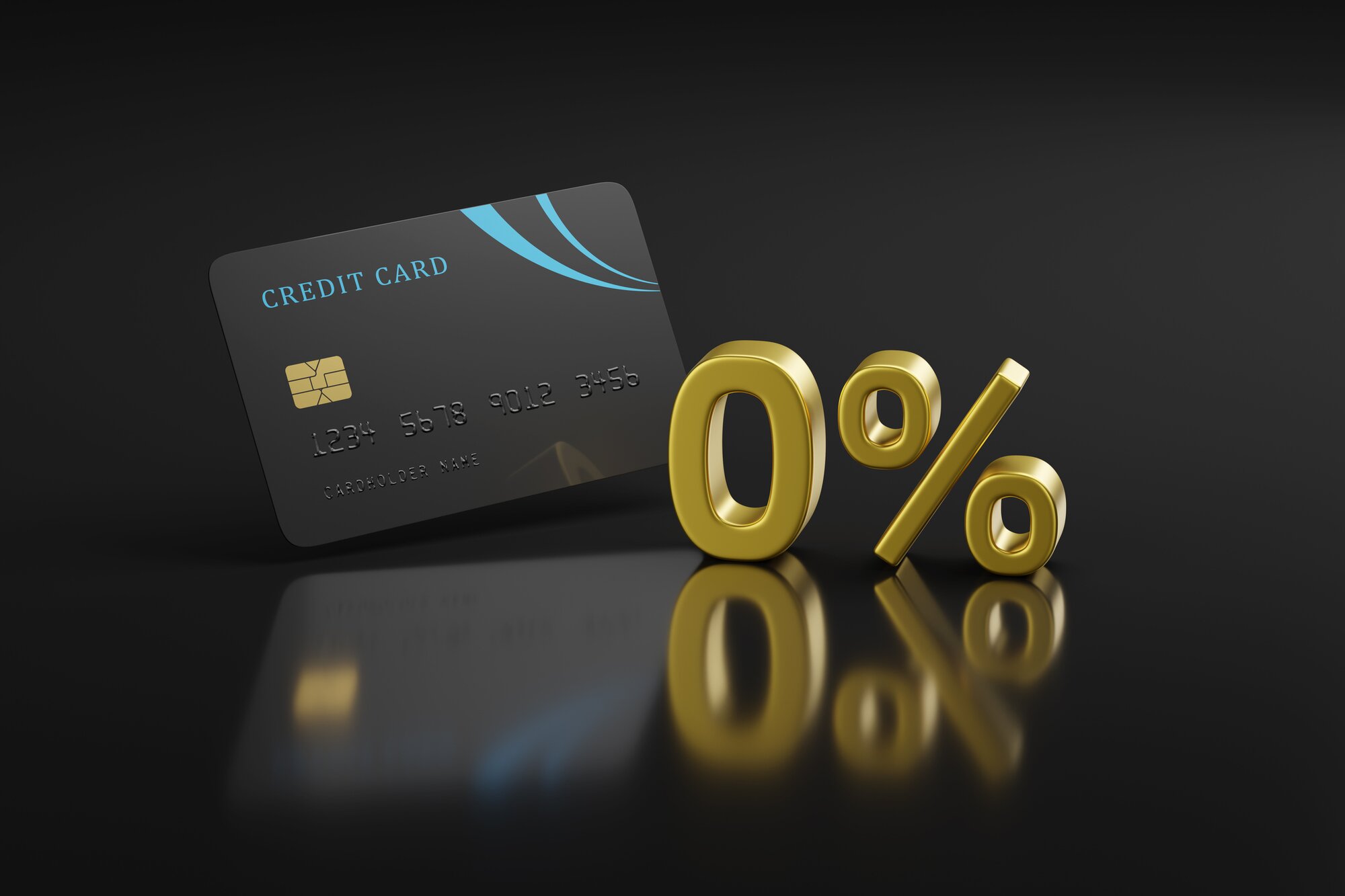 Illustration of 0 percent apr credit card