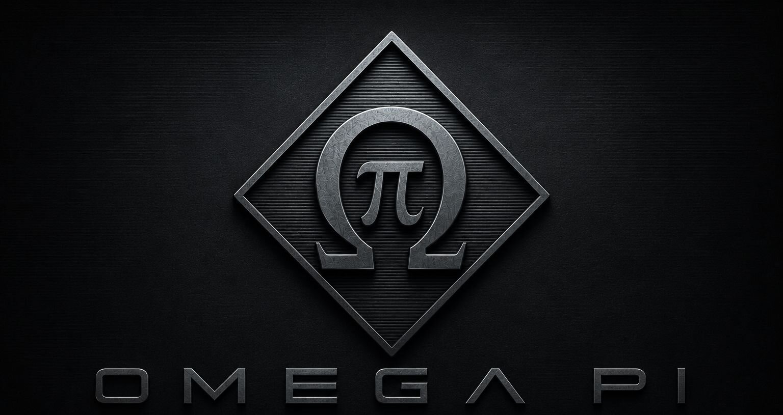 OMEGA Pi metallic logo
