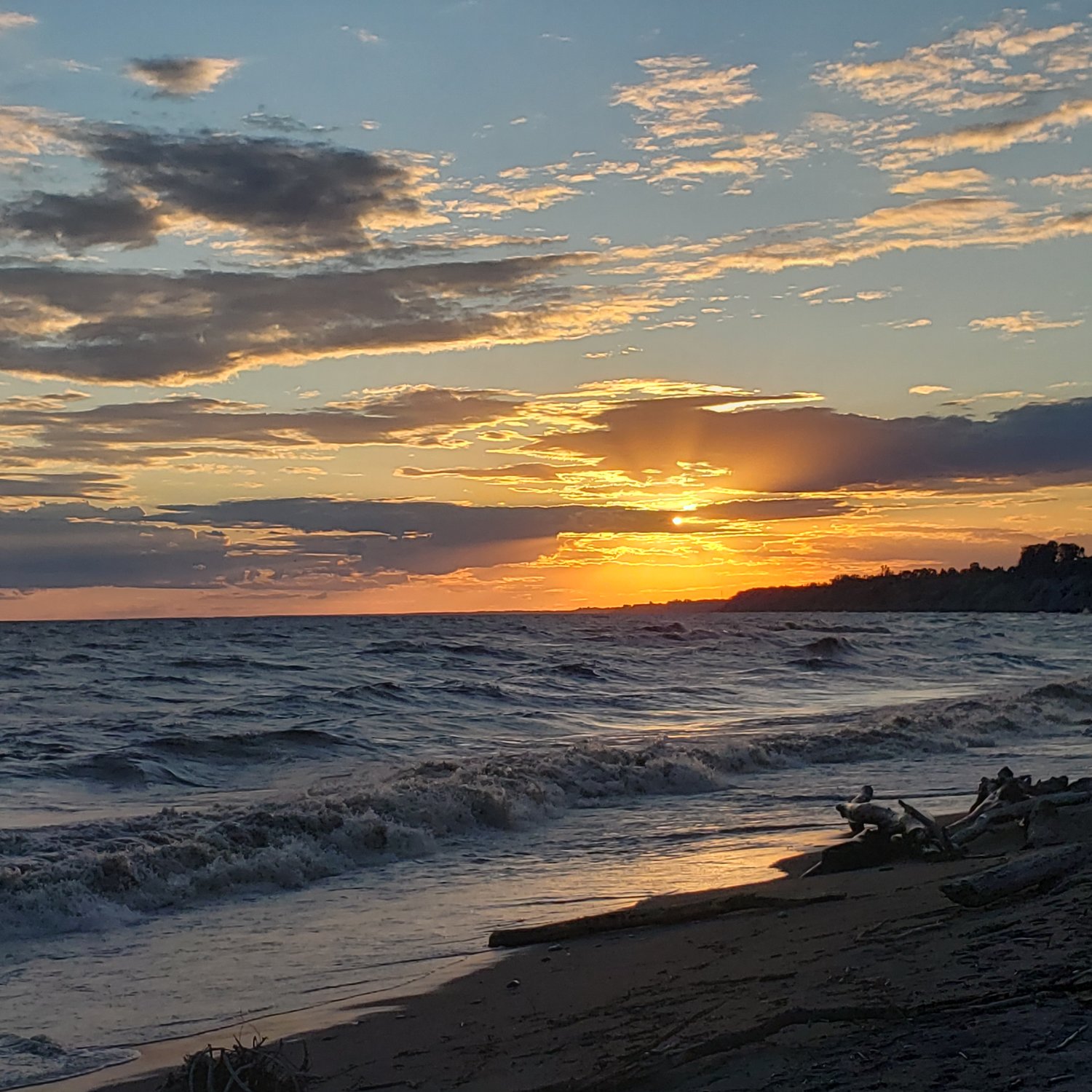 summer sunset Lake Erie