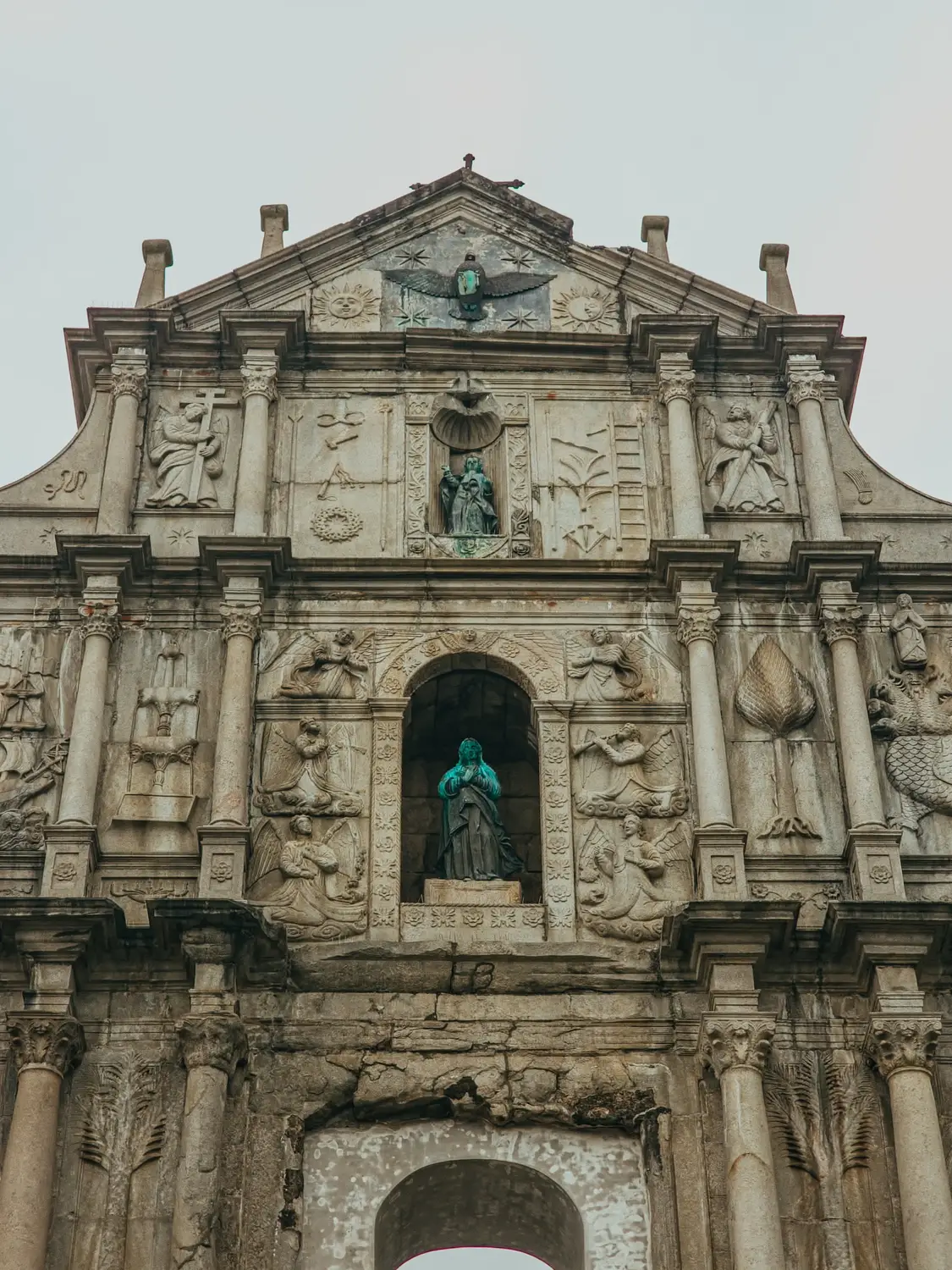Ruins of St. Paul's facade, Macau's historic baroque church front