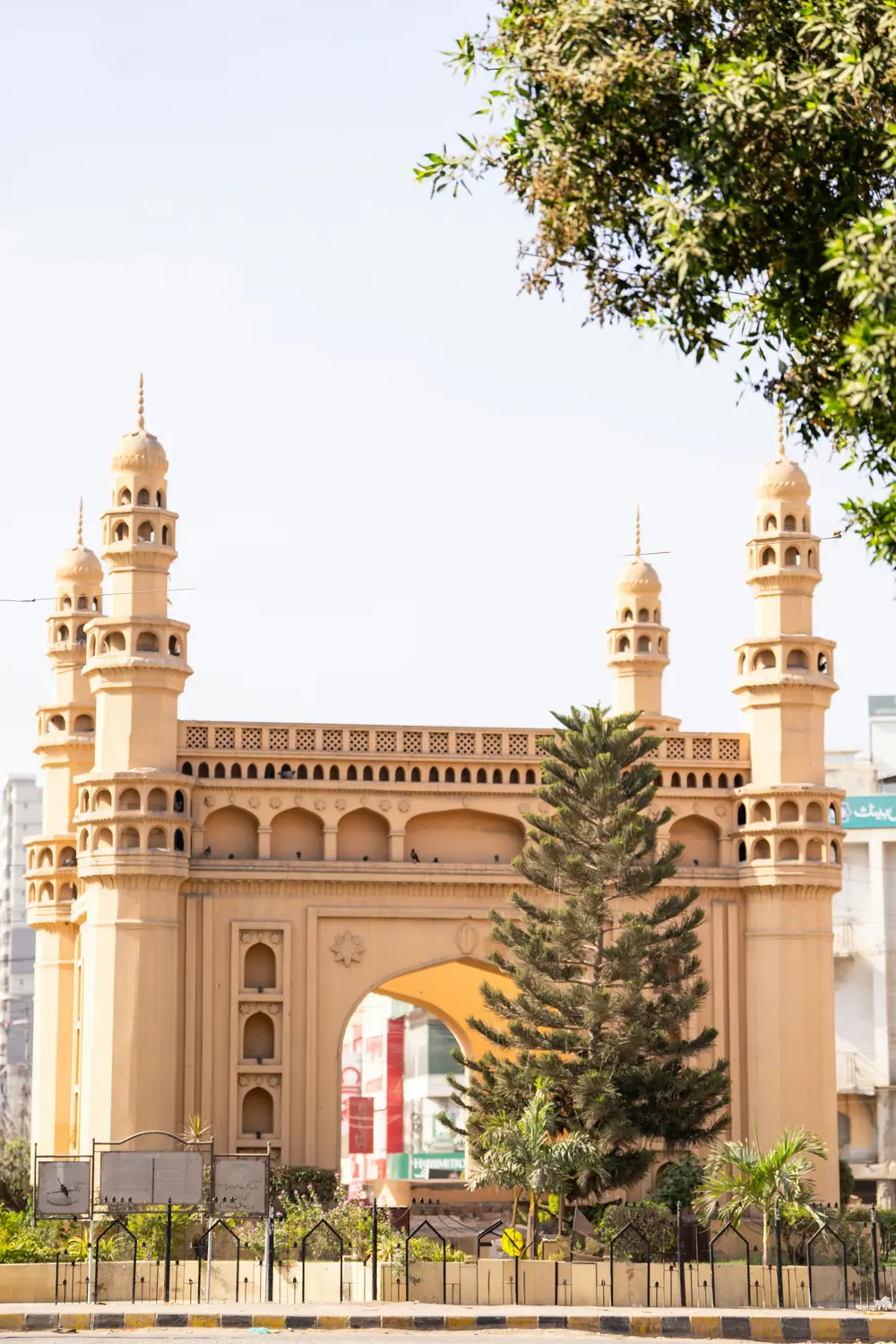 Chauburji historic Mughal gateway monument with minarets Lahore Pakistan
