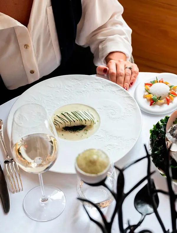 Restaurant étoilé en Gironde, plat à la carte de La Maison Nouvelle : ode à l'iode.