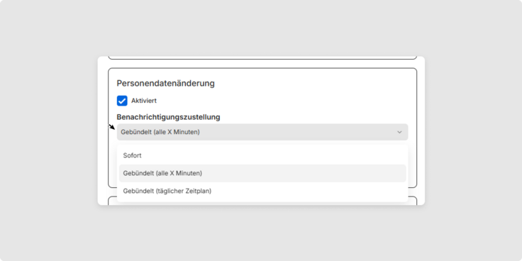 Benachrichtugungszustellung in Payroll Connect