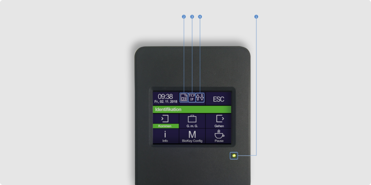 Fehlerdiagnose mit Systemmenü Bios TimeTac Evo Smart Terminal