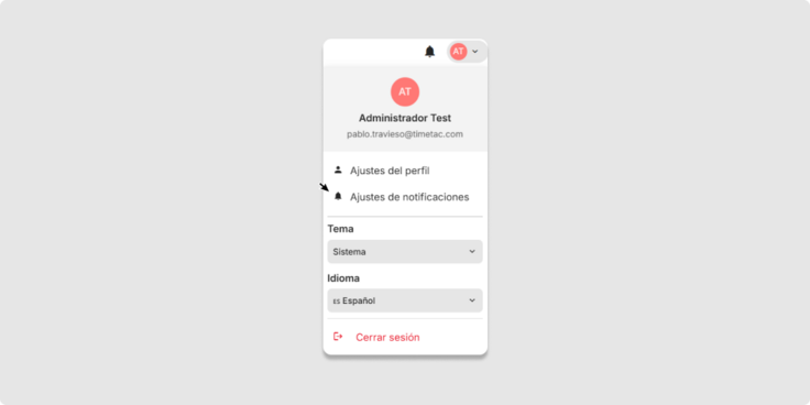 Benachrichtigungen einstellen in Payroll Connect