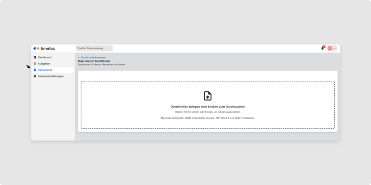 Dienstvertrag in Payroll Connect hochladen