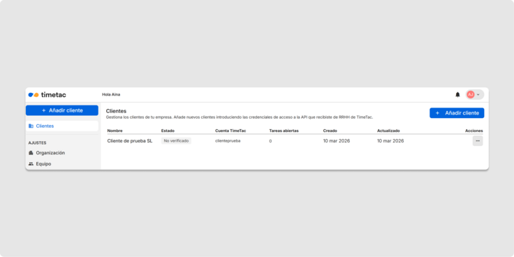 Übersicht Mandanten in Payroll Connect