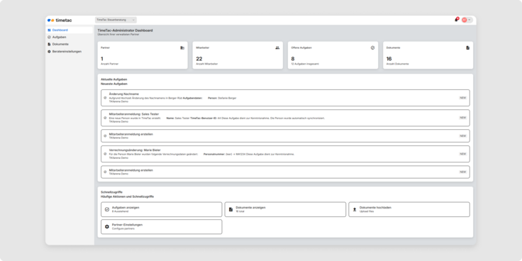 TimeTac-Administrator Dashboard in Payroll Connect 