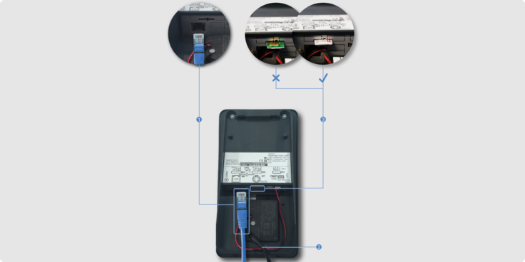 Anschluss an LAN TimeTac Evo Smart Terminal