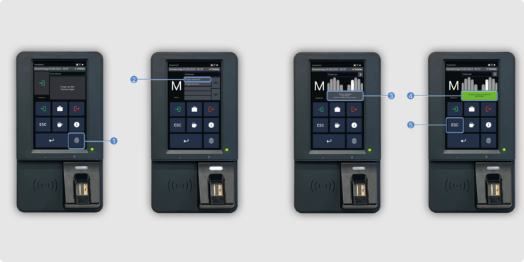 Einlernen Fingerprint TimeTac Evo Smart Terminal
