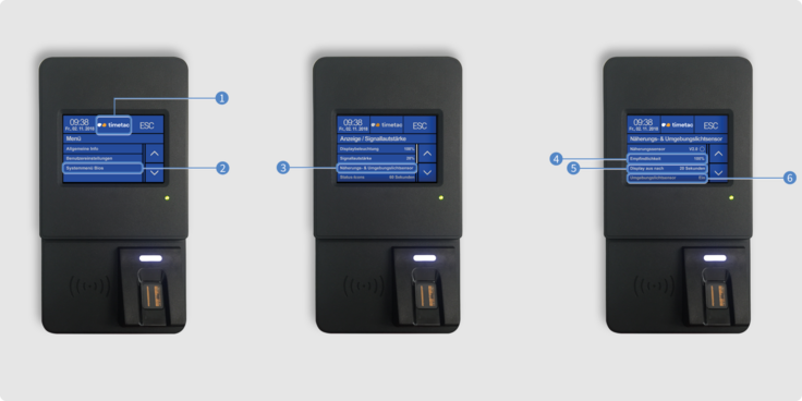 Näherungs- und Umgebungslichtsensoren TimeTac Evo Smart Terminal