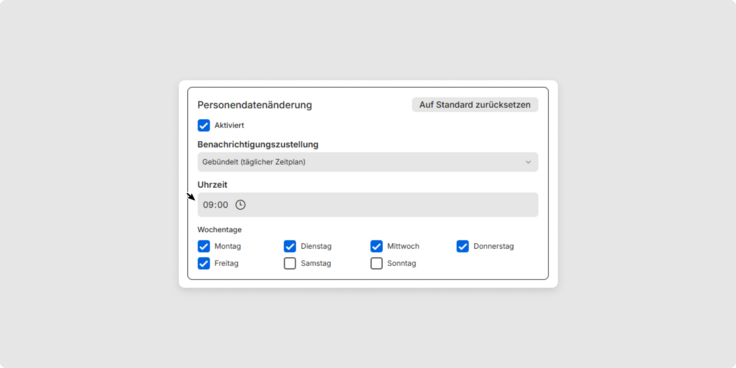Benachrichtigungszustellung gebündelt in Payroll Connect