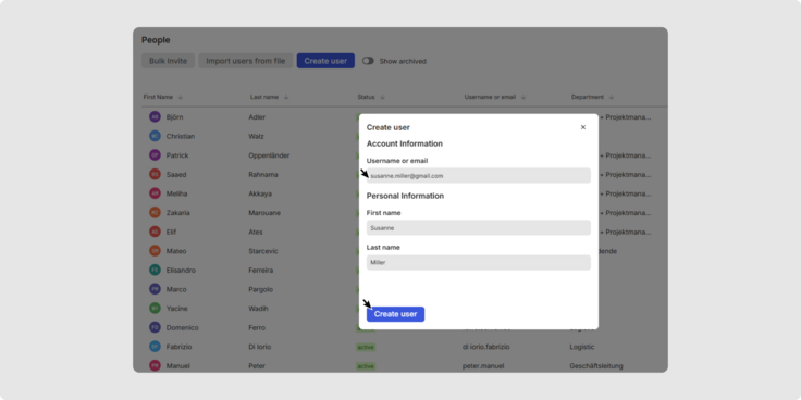 Create a user_1