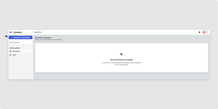 Mandant anlegen in Payroll Connect