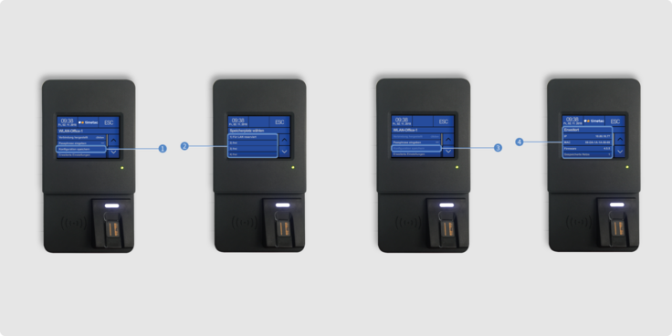 WLAN Einstellungen TimeTac Evo Smart Terminal