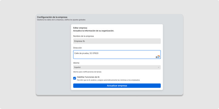 Organisation in Payroll Connect erstellen