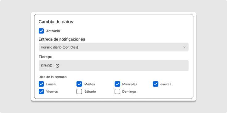 Benachrichtigungszustellung gebündelt in Payroll Connect